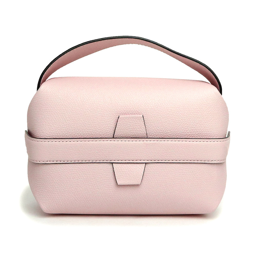 Valextra Trick Track Handbag Leather Pale Pink